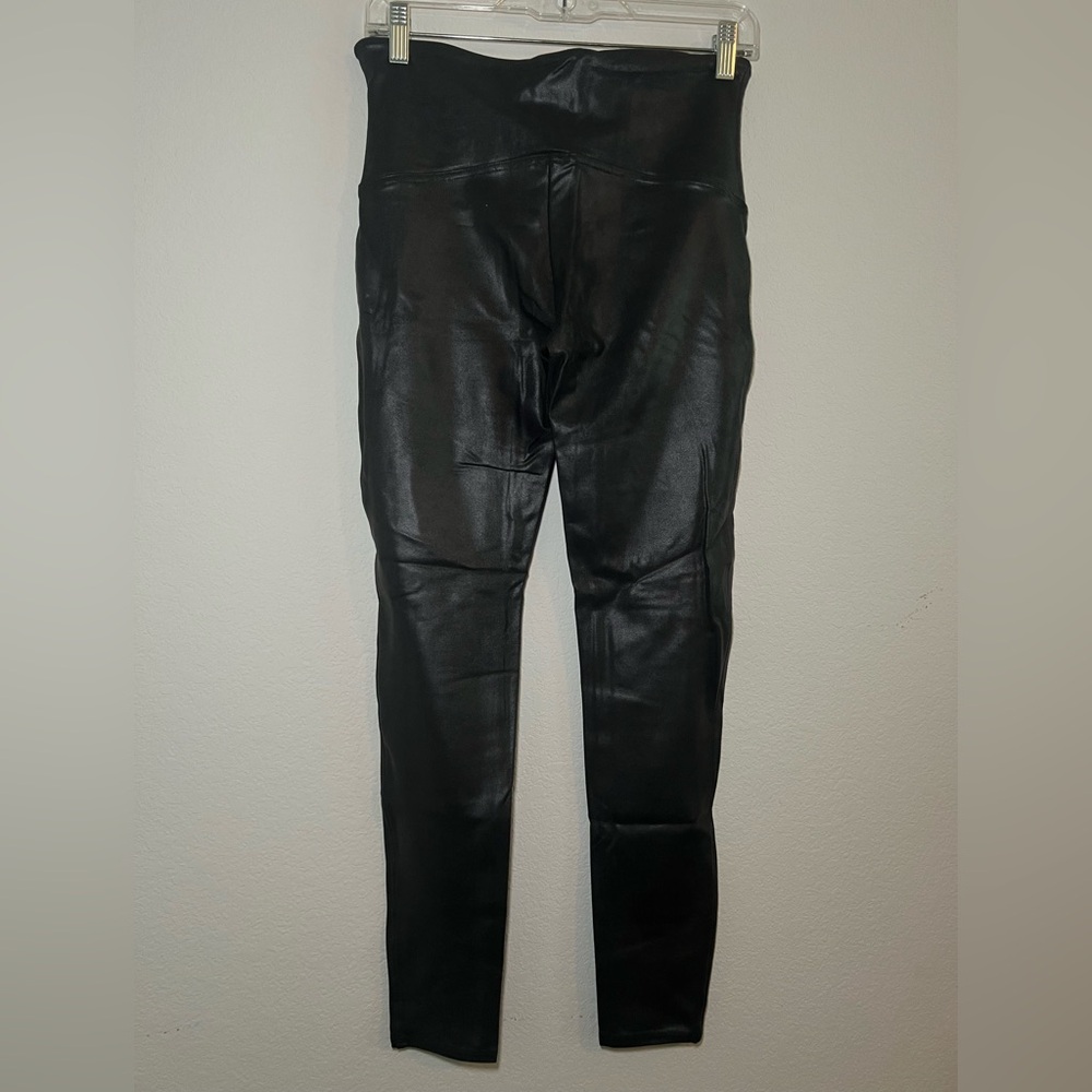 Spanx Faux Leather Leggings Black Size XL 30” Inseam High Waist - Picture 5 of 6